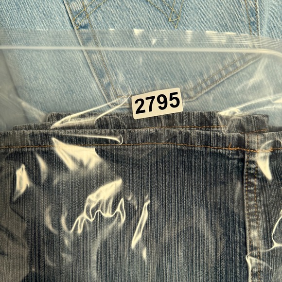 Vintage Y2K Low Rise Mini Denim Jean Skirt Size 5 Retro Festival Wear Cute - Picture 10 of 10